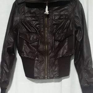 J2 Dark chocolate brown Motto Jacket.
